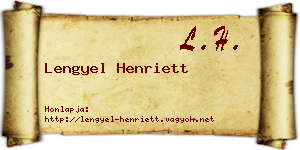 Lengyel Henriett névjegykártya