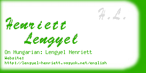 henriett lengyel business card